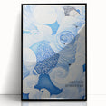 Tranquil Electric Art Canvas – Swirling Blue and White Dream Wall Decor
