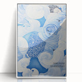 Tranquil Electric Art Canvas – Swirling Blue and White Dream Wall Decor