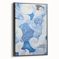 Tranquil Electric Art Canvas – Swirling Blue and White Dream Wall Decor
