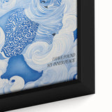 Tranquil Electric Art Canvas – Swirling Blue and White Dream Wall Decor