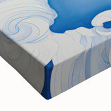 Tranquil Electric Art Canvas – Swirling Blue and White Dream Wall Decor