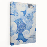 Tranquil Electric Art Canvas – Swirling Blue and White Dream Wall Decor