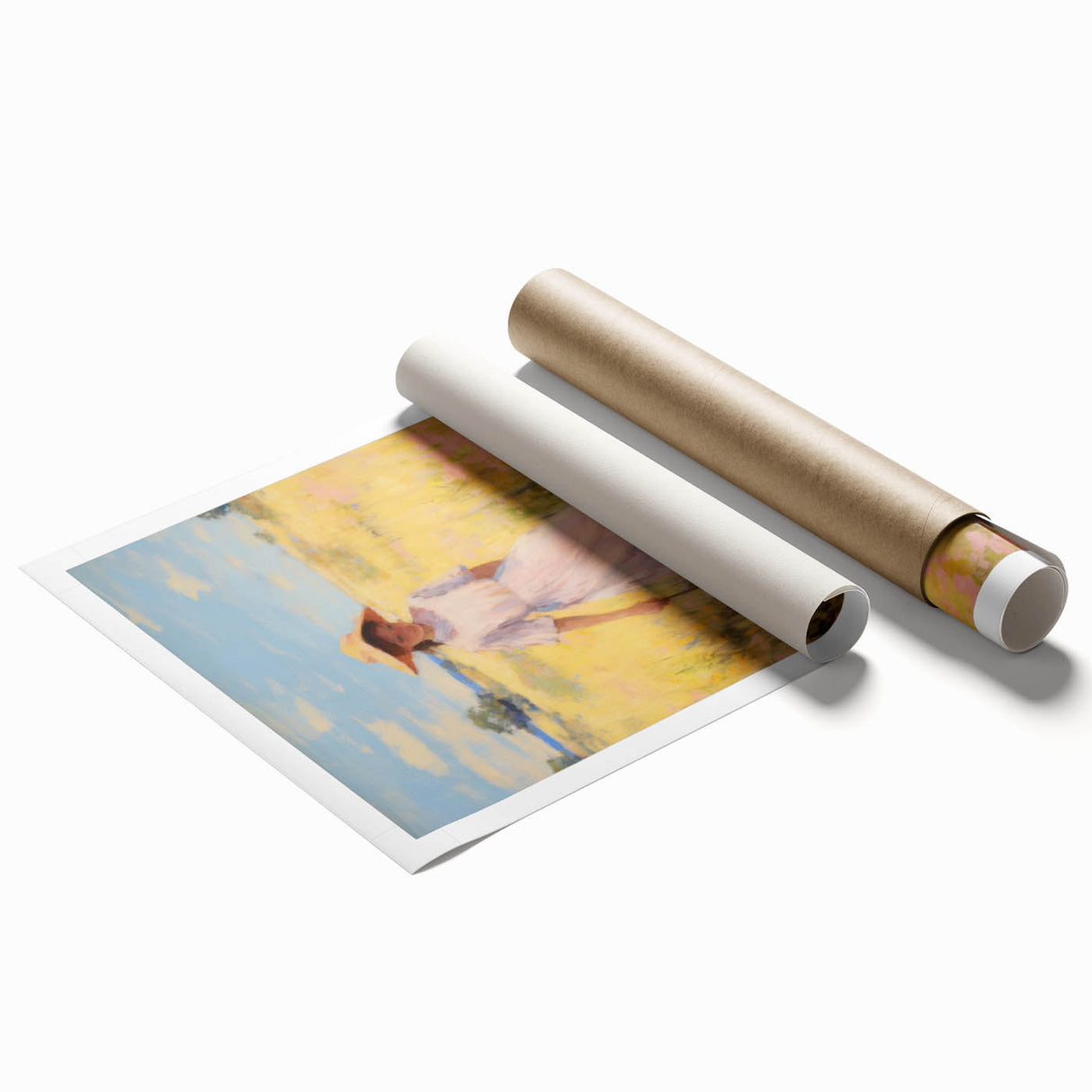 Sunlit Meadow Electric Art Canvas – Serene Countryside Wall Decor
