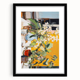 Vibrant Floral Electric Art Canvas – Energetic Abstract Wall Decor