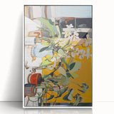 Vibrant Floral Electric Art Canvas – Energetic Abstract Wall Decor