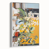 Vibrant Floral Electric Art Canvas – Energetic Abstract Wall Decor