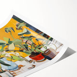 Vibrant Floral Electric Art Canvas – Energetic Abstract Wall Decor