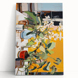 Vibrant Floral Electric Art Canvas – Energetic Abstract Wall Decor