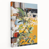 Vibrant Floral Electric Art Canvas – Energetic Abstract Wall Decor