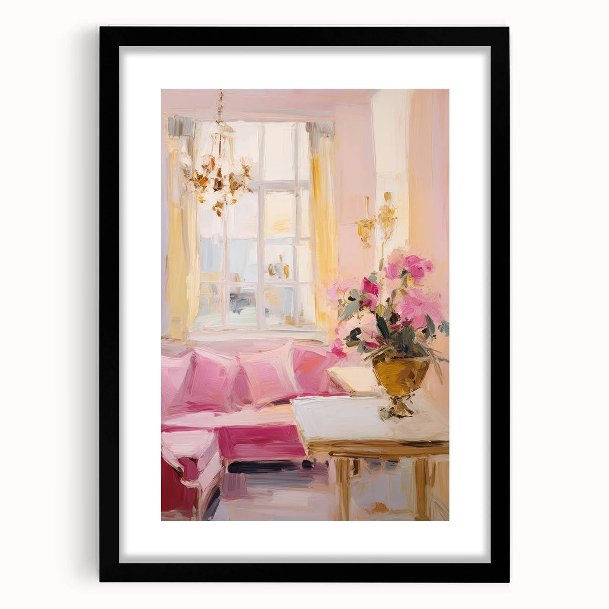 Elegant Pastel Interior Electric Art Canvas – Classic Room Decor