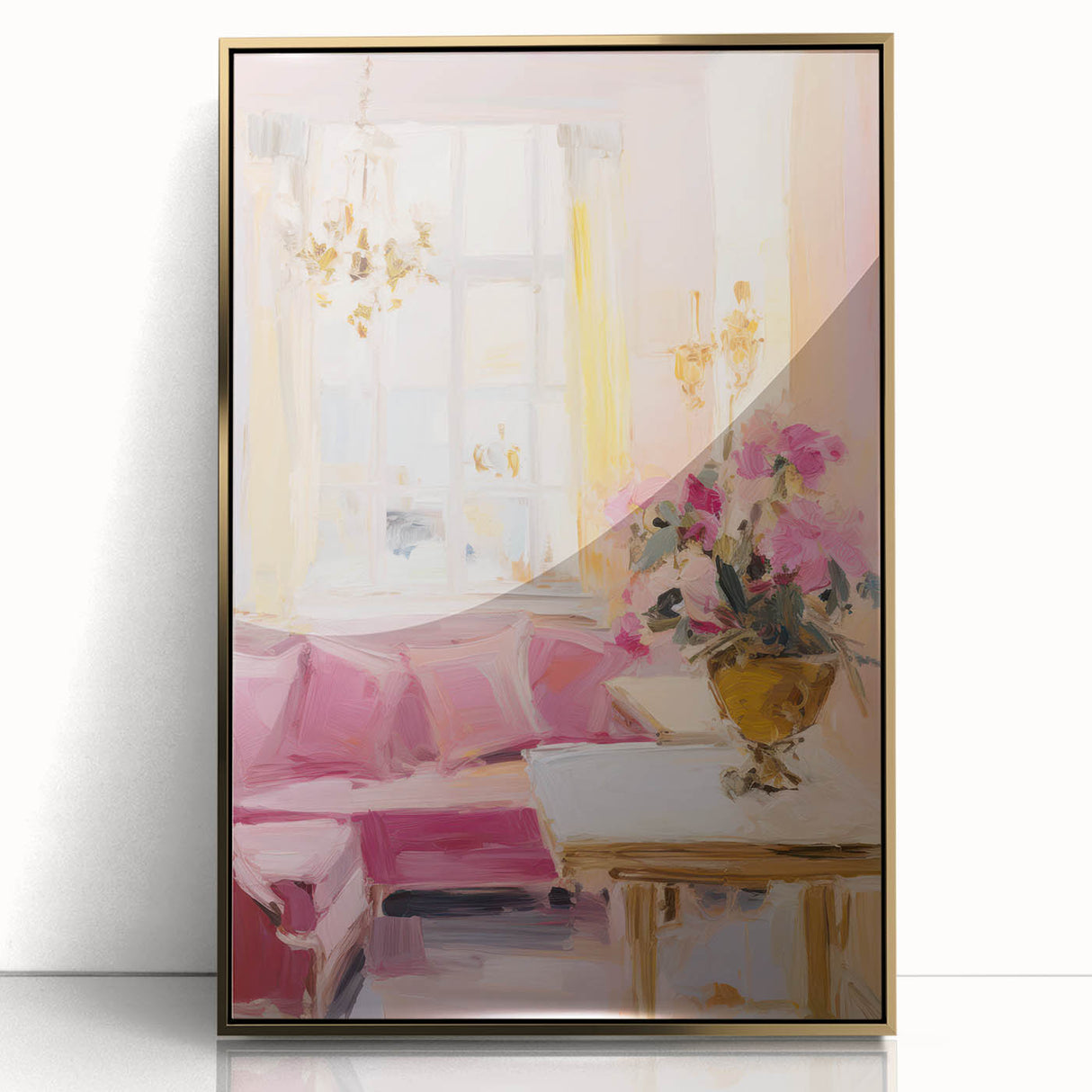Elegant Pastel Interior Electric Art Canvas – Classic Room Decor