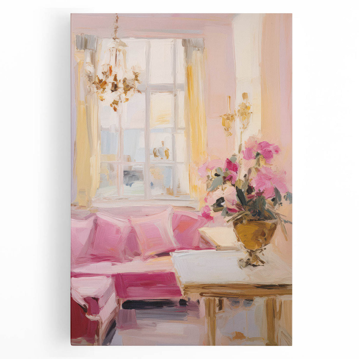 Elegant Pastel Interior Electric Art Canvas – Classic Room Decor