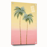 Minimalist Electric Palm Tree Art – Vibrant Electric Wall Canvas Decor