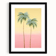 Minimalist Electric Palm Tree Art – Vibrant Electric Wall Canvas Decor