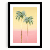 Minimalist Electric Palm Tree Art – Vibrant Electric Wall Canvas Decor