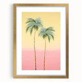 Minimalist Electric Palm Tree Art – Vibrant Electric Wall Canvas Decor