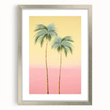 Minimalist Electric Palm Tree Art – Vibrant Electric Wall Canvas Decor