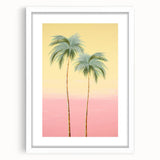 Minimalist Electric Palm Tree Art – Vibrant Electric Wall Canvas Decor