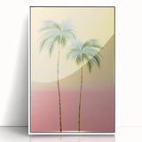 Minimalist Electric Palm Tree Art – Vibrant Electric Wall Canvas Decor