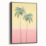 Minimalist Electric Palm Tree Art – Vibrant Electric Wall Canvas Decor