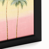 Minimalist Electric Palm Tree Art – Vibrant Electric Wall Canvas Decor