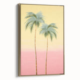 Minimalist Electric Palm Tree Art – Vibrant Electric Wall Canvas Decor