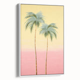 Minimalist Electric Palm Tree Art – Vibrant Electric Wall Canvas Decor