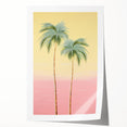 Minimalist Electric Palm Tree Art – Vibrant Electric Wall Canvas Decor