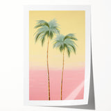 Minimalist Electric Palm Tree Art – Vibrant Electric Wall Canvas Decor