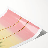 Minimalist Electric Palm Tree Art – Vibrant Electric Wall Canvas Decor