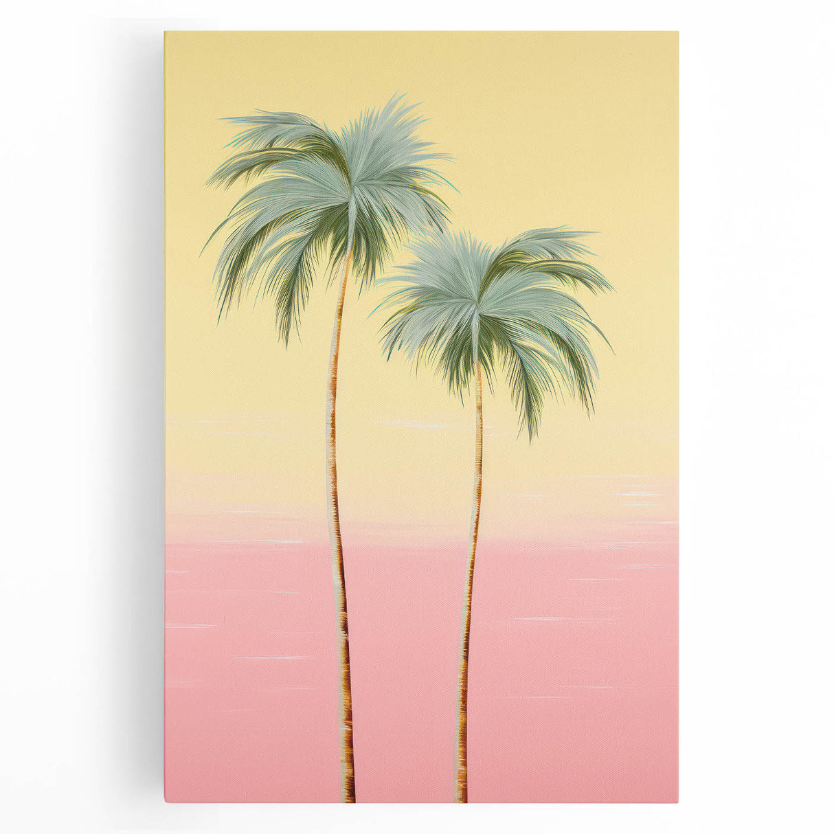 Minimalist Electric Palm Tree Art – Vibrant Electric Wall Canvas Decor