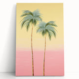 Minimalist Electric Palm Tree Art – Vibrant Electric Wall Canvas Decor