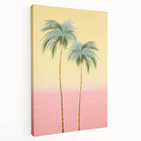 Minimalist Electric Palm Tree Art – Vibrant Electric Wall Canvas Decor