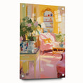 Vibrant Cozy Interior Electric Art Canvas – Pastel Room Decor