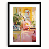 Vibrant Cozy Interior Electric Art Canvas – Pastel Room Decor