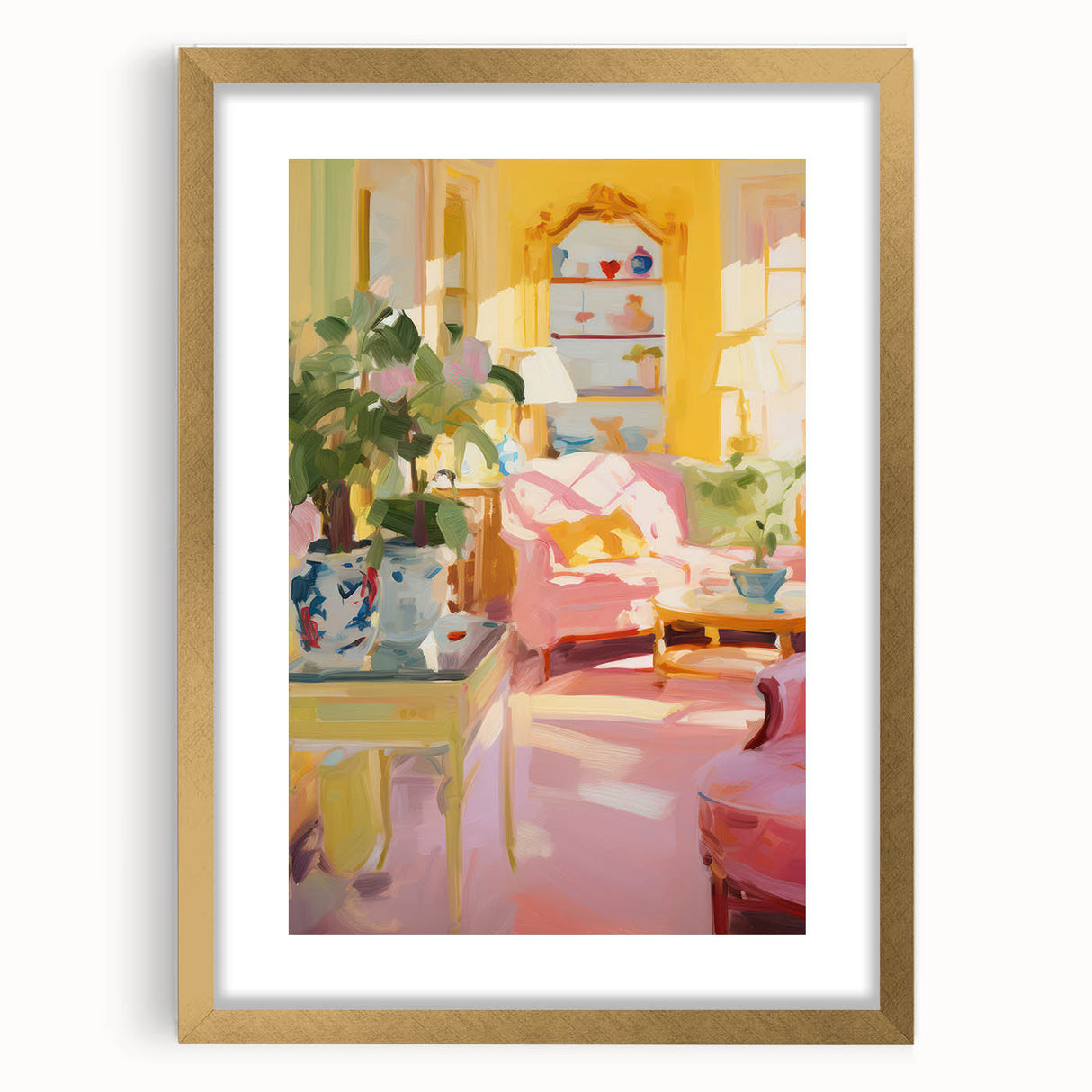 Vibrant Cozy Interior Electric Art Canvas – Pastel Room Decor