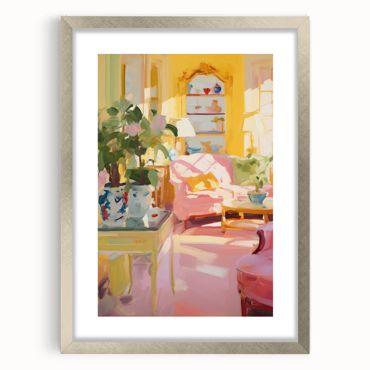 Vibrant Cozy Interior Electric Art Canvas – Pastel Room Decor