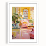 Vibrant Cozy Interior Electric Art Canvas – Pastel Room Decor