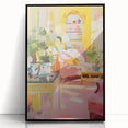 Vibrant Cozy Interior Electric Art Canvas – Pastel Room Decor