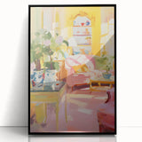 Vibrant Cozy Interior Electric Art Canvas – Pastel Room Decor