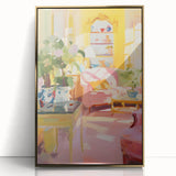 Vibrant Cozy Interior Electric Art Canvas – Pastel Room Decor