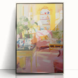 Vibrant Cozy Interior Electric Art Canvas – Pastel Room Decor