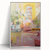 Vibrant Cozy Interior Electric Art Canvas – Pastel Room Decor
