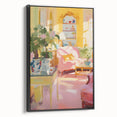 Vibrant Cozy Interior Electric Art Canvas – Pastel Room Decor