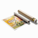 Vibrant Cozy Interior Electric Art Canvas – Pastel Room Decor