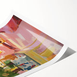 Vibrant Cozy Interior Electric Art Canvas – Pastel Room Decor