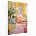 Vibrant Cozy Interior Electric Art Canvas – Pastel Room Decor