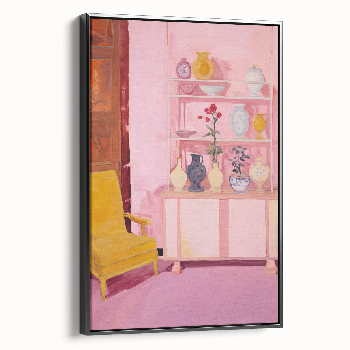 Electric Wall Art - Modern Vibrant Decor with Abstract Vase Display