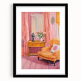 Electric Art Canvas - Vibrant Modern Decor with Floral and Chair Motif
