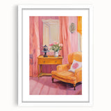 Electric Art Canvas - Vibrant Modern Decor with Floral and Chair Motif